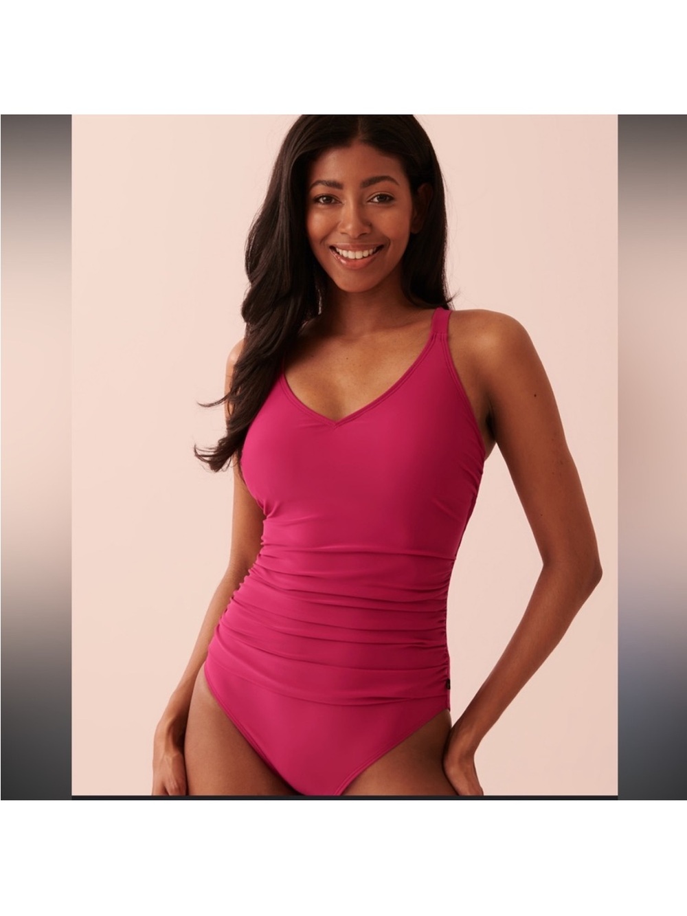 Nwot La Vie En Rose burgundy One-Piece Swimsuit size xs